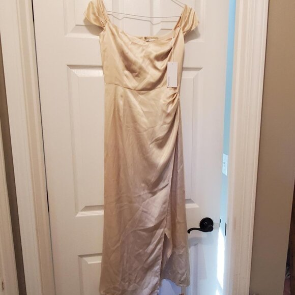 Reformation Silk Genesis Dress in Ivory - Picture 2 of 5